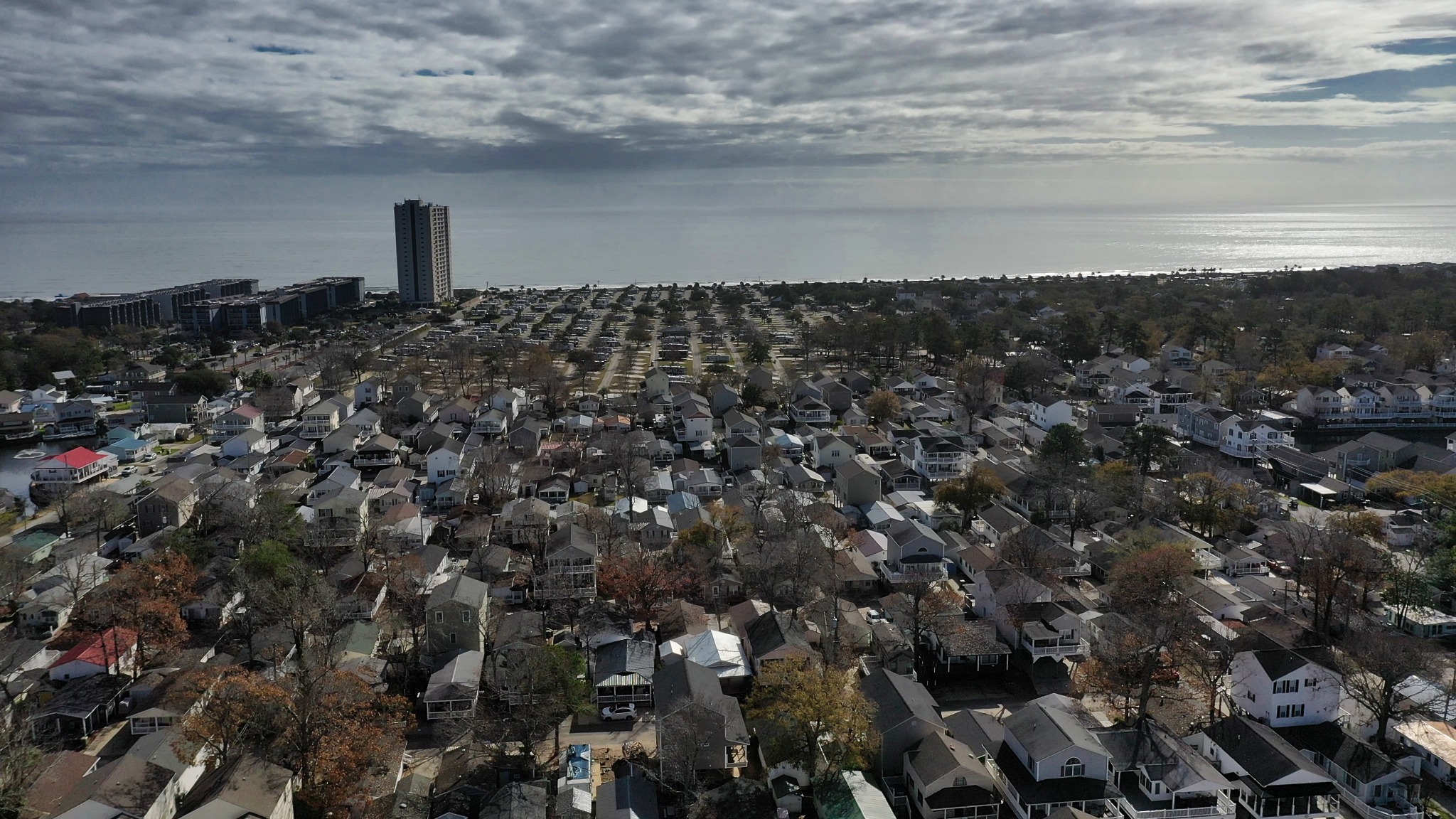 Surfside Beach neighborhood from above